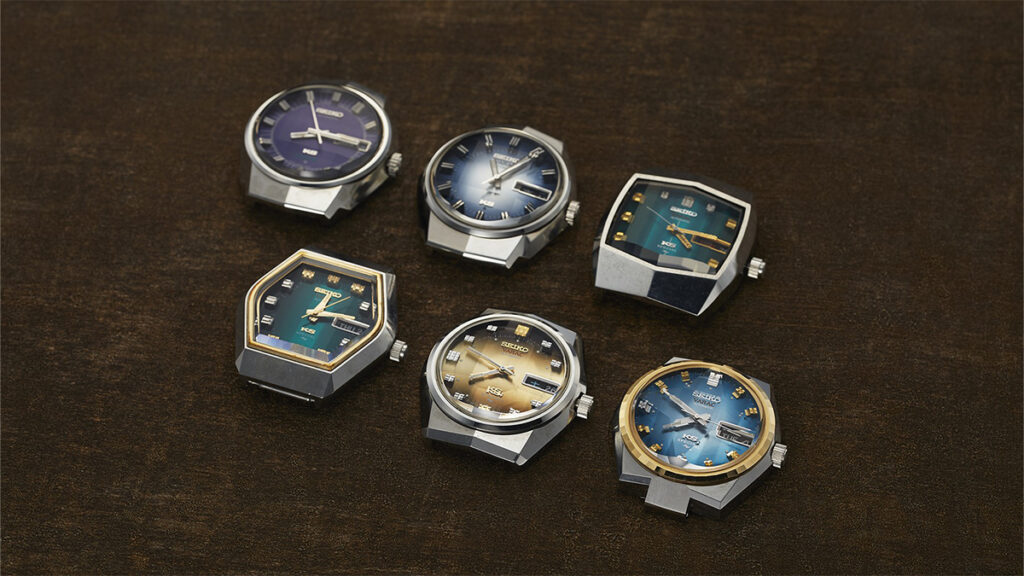 各モデルの文字盤を並べた画像