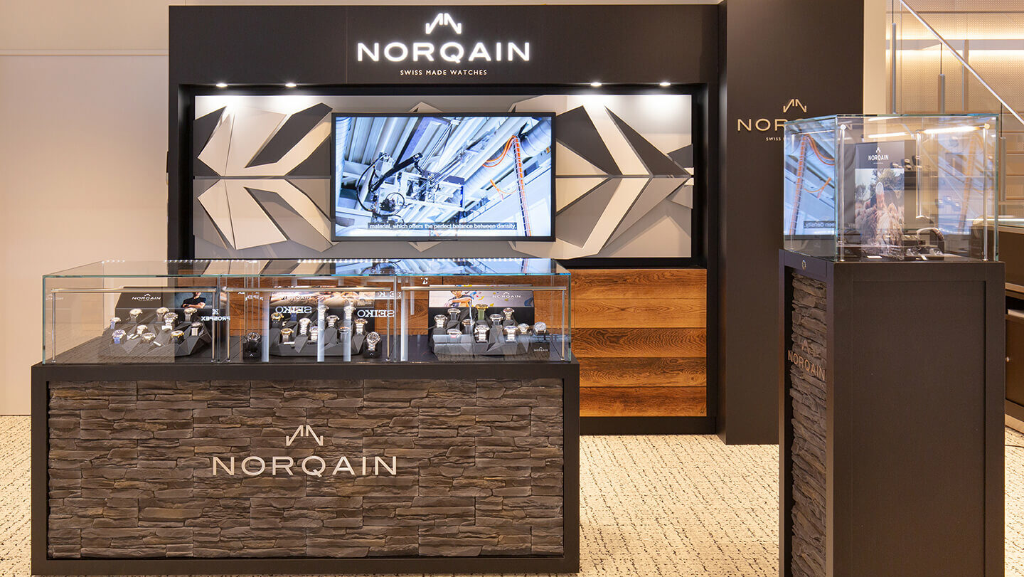 ハラダ店舗内のノルケインブース