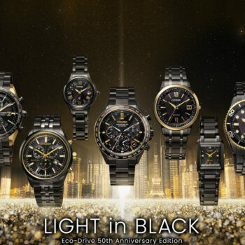 シチズン_LIGHT in BLACK_エコ・ドライブ」50周年記念